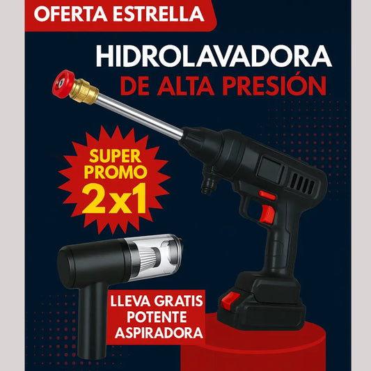 Combo Hidrolavadora + Aspiradora Portatil